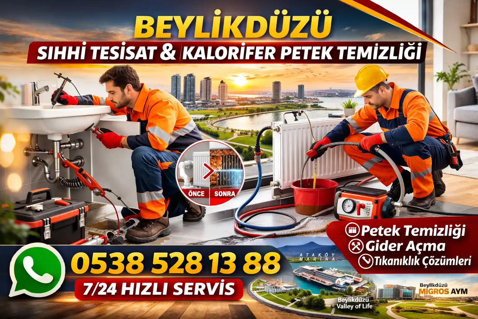 beylikduzu petek temizleme sihhi tesisat